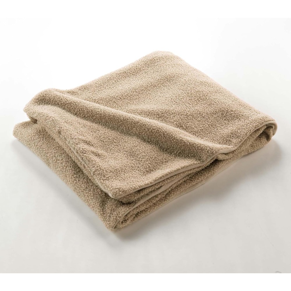 Plaid Bouclette Unie Ultra Doux 100% Polyester – Jeté de Canapé Confortable –  Déco Intérieure – Certifié Oeko-TEX