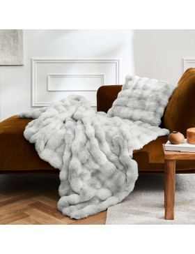 Coperta in pelliccia sintetica ultra morbida 100% poliestere – MOUNTY – Certificata Oeko-TEX