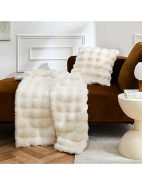 Coperta in pelliccia sintetica ultra morbida 100% poliestere – MOUNTY – Certificata Oeko-TEX