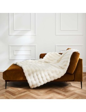 Coperta in pelliccia sintetica ultra morbida 100% poliestere – BOUDOIR – Certificata Oeko-TEX