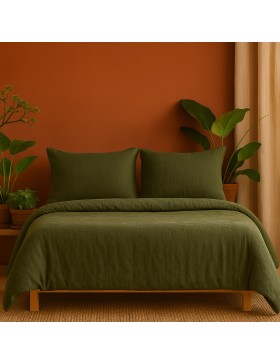 Completo letto in garza di cotone 240x260cm