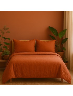 Completo letto in garza di cotone 240 x 220 cm