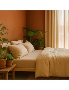 Juego de cama de gasa de algodón 240 x 220 cm