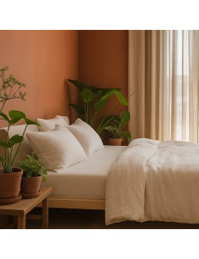 Parure de Lit en Gaze de Coton 240 x 220 cm