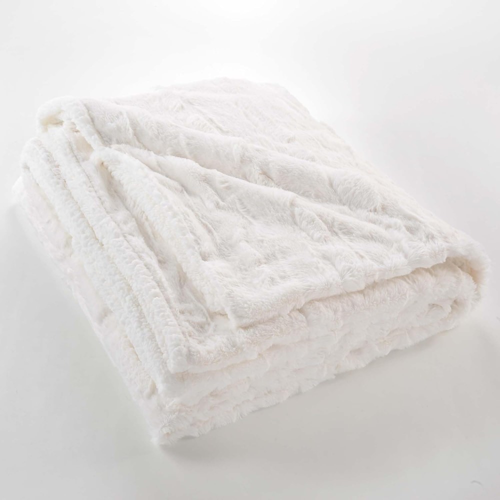 Coperta in pelliccia sintetica e sherpa 100% poliestere – FOXY – certificata Oeko-TEX