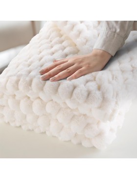 Coperta XXL in pelliccia sintetica e sherpa 100% poliestere – FROSTY – certificata Oeko-TEX