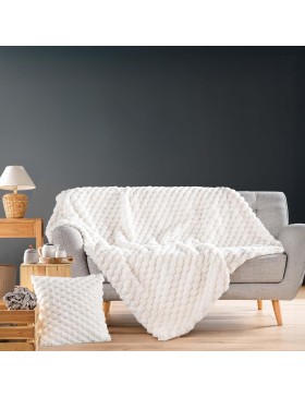 Coperta XXL in pelliccia sintetica e sherpa 100% poliestere – FROSTY – certificata Oeko-TEX