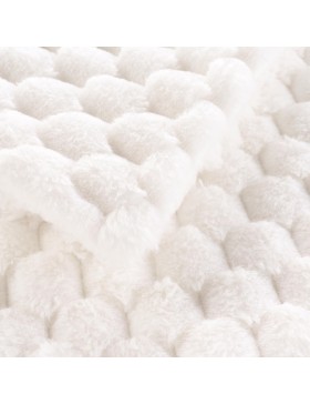 Coperta XXL in pelliccia sintetica e sherpa 100% poliestere – FROSTY – certificata Oeko-TEX