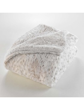 Coperta in pelliccia sintetica e sherpa 100% poliestere – ALASKA – certificata Oeko-TEX