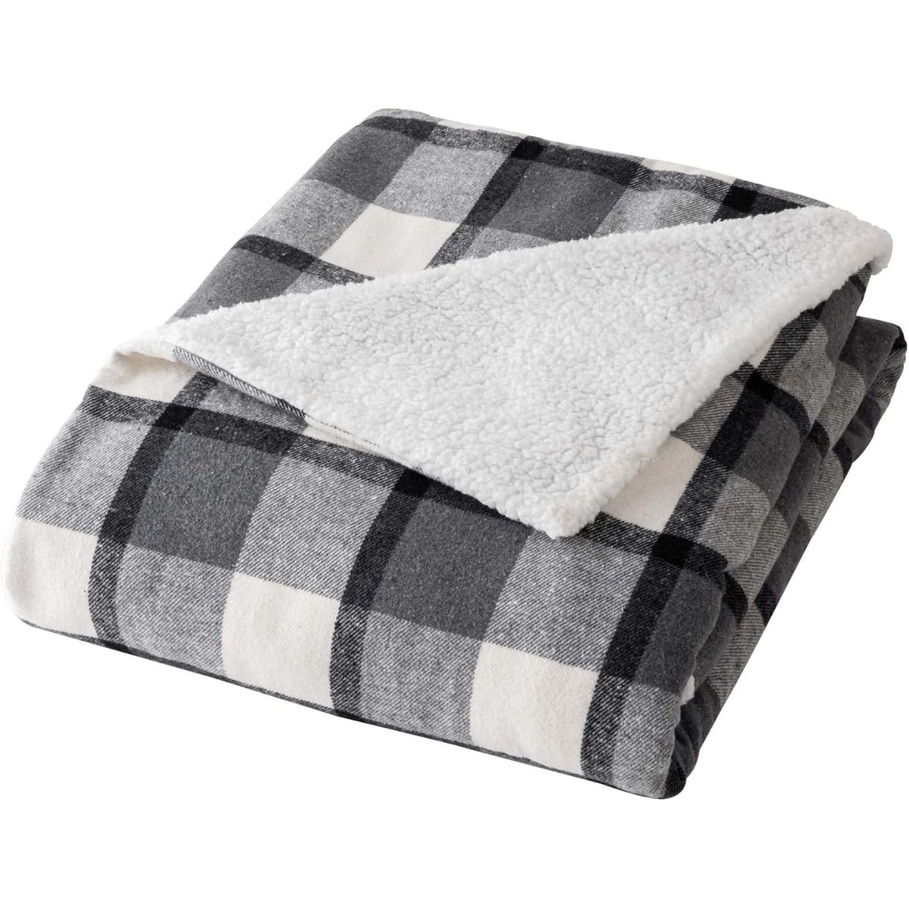 Plaid tartan e sherpa, misto fibre – scozzese – certificato Oeko-Tex