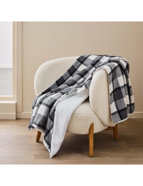 Xadrez Tartan e Sherpa, mistura de fibras – Escocês – Certificado Oeko-Tex