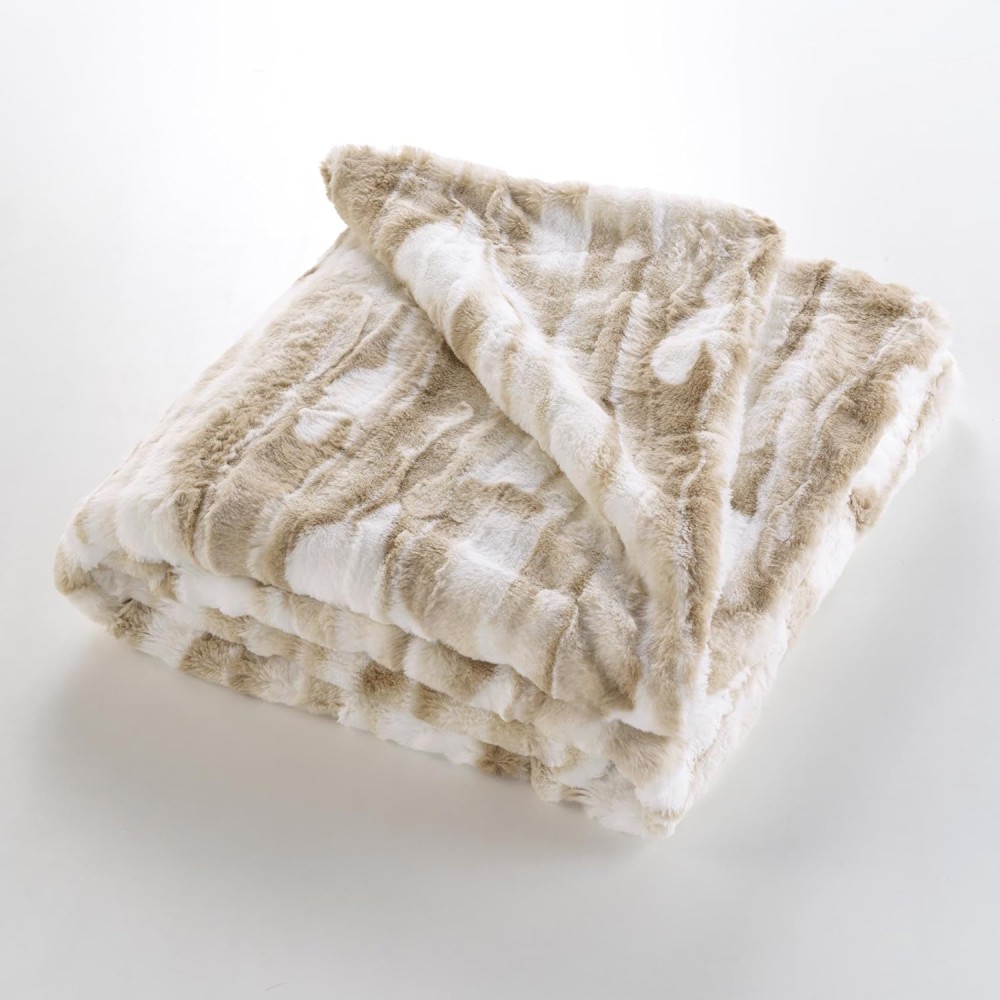 Coperta in pelliccia sintetica e sherpa 100% poliestere – CHEYENNE – certificata Oeko-TEX