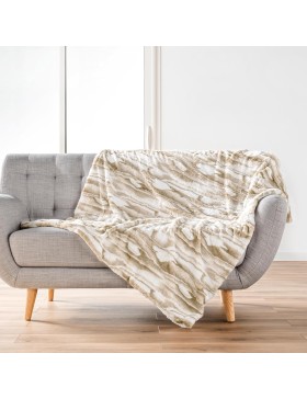 Coperta in pelliccia sintetica e sherpa 100% poliestere – CHEYENNE – certificata Oeko-TEX