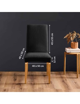 Funda de silla elástica de poliéster gofrado con certificación Oeko-TEX