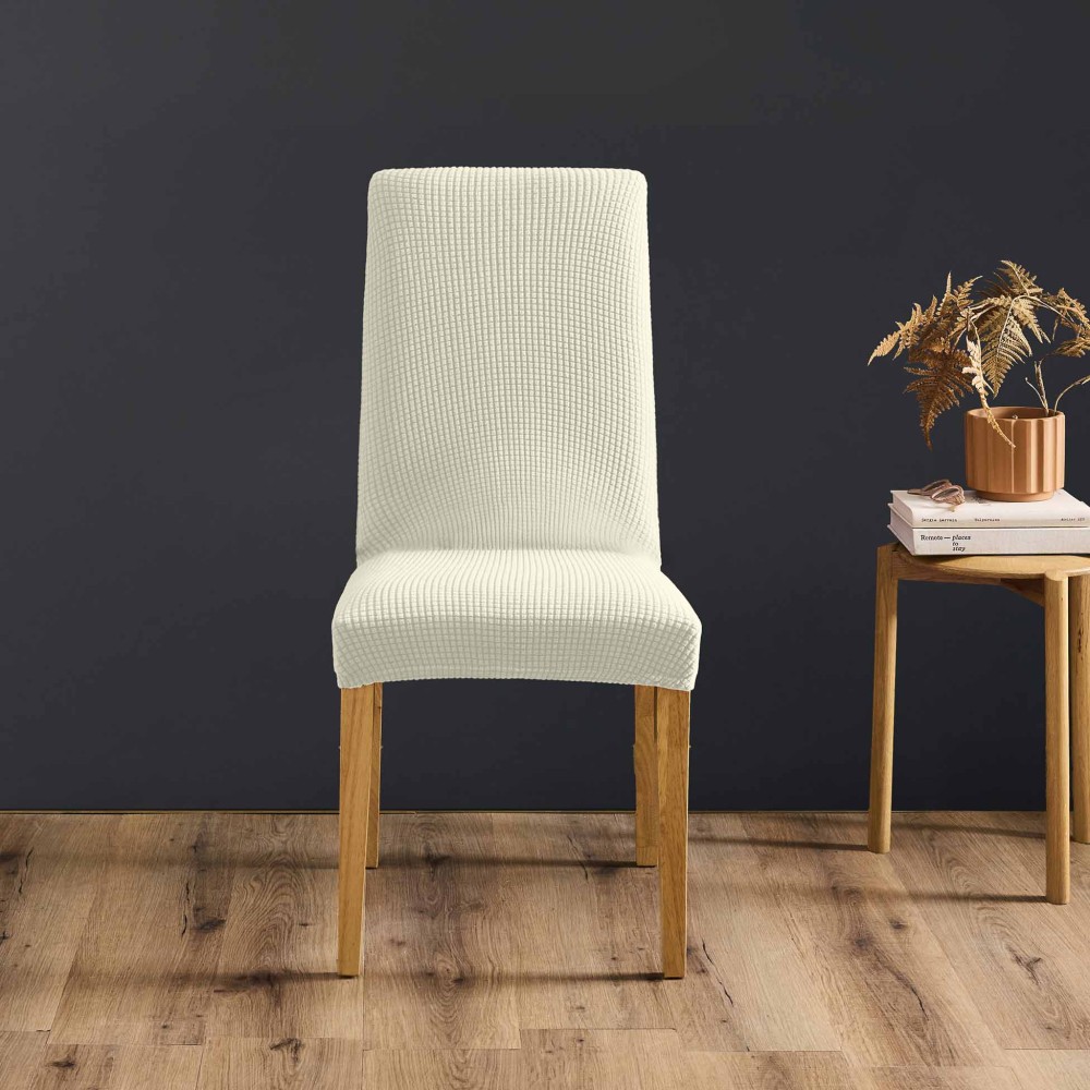 Funda de silla elástica de poliéster gofrado con certificación Oeko-TEX