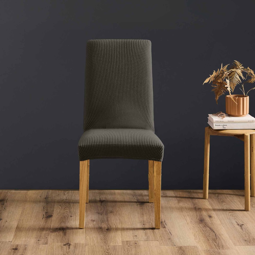 Funda de silla elástica de poliéster gofrado con certificación Oeko-TEX