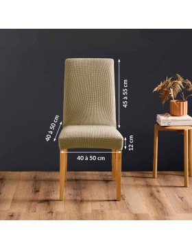 Funda de silla elástica de poliéster gofrado con certificación Oeko-TEX