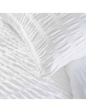 Parure PLISSIA - Microfibre Imprimée, Douce et Certifiée Oeko-Tex