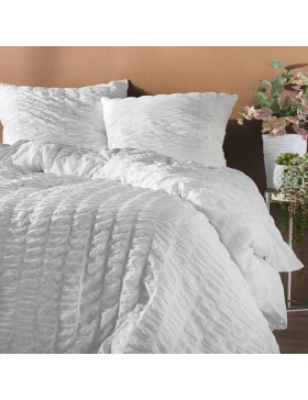 Completo letto PLISSIA - Microfibra stampata, morbida e certificata Oeko-Tex