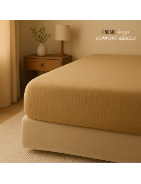 Drap Housse Gaze de coton - Bonnet 30 Cm - Plusieurs Tailles - Plusieurs Coloris