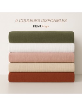 Drap Housse Gaze de coton - Bonnet 30 Cm - Plusieurs Tailles - Plusieurs Coloris