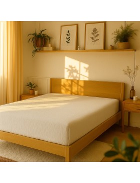 Sábana ajustable de gasa de algodón - Bolsillo de 30 cm de profundidad - Varios tamaños - Varios colores