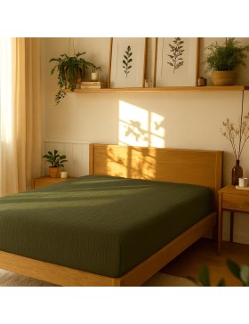 Lenzuolo con angoli in garza di cotone - Tasca profonda 30 cm - Varie misure - Vari colori