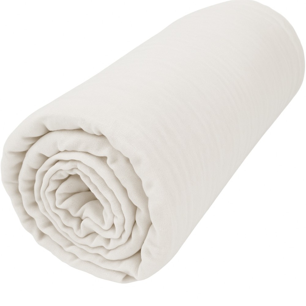 Drap Housse Gaze de coton - Bonnet 30 Cm - Plusieurs Tailles - Plusieurs Coloris
