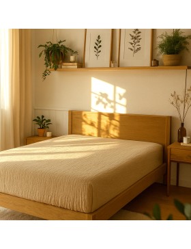 Drap Housse Gaze de coton - Bonnet 30 Cm - Plusieurs Tailles - Plusieurs Coloris