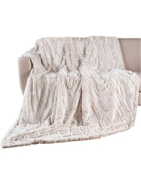 Manta de pele sintética e sherpa 100% poliéster – LYNX – Certificação Oeko-TEX