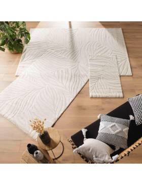 Tapete retangular liso com padrão em relevo – ANKARA – Certificado Oeko-TEX