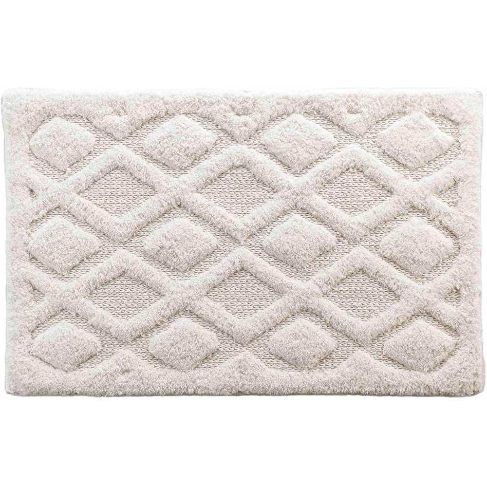 copy of Rechteckiger Fransenteppich 50 x 80 cm - Nara aus Baumwolle und Polyester_