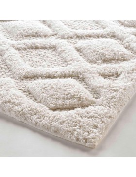 copy of Tapis Rectangle à Franges 50 x 80 cm - Nara en Coton et Polyester_