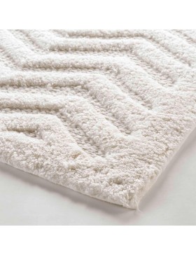 copy of Rechteckiger Fransenteppich 50 x 80 cm - Nara aus Baumwolle und Polyester_
