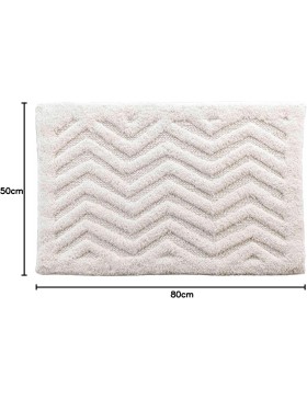 copy of Rechteckiger Fransenteppich 50 x 80 cm - Nara aus Baumwolle und Polyester_