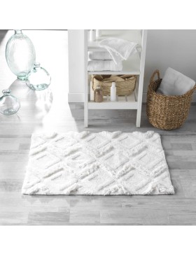 copy of Rechteckiger Fransenteppich 50 x 80 cm - Nara aus Baumwolle und Polyester_