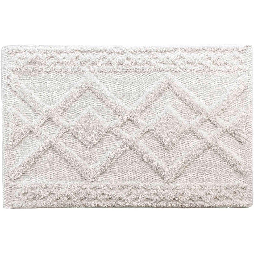 Tapis de Bain Coton Jacquard Tufté – GLADIS – Lavable en Machine – Certifié Oeko-TEX