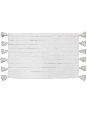 copy of Tapis Rectangle à Franges 50 x 80 cm - Nara en Coton et Polyester_