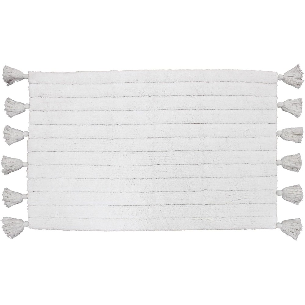 copy of Rechteckiger Fransenteppich 50 x 80 cm - Nara aus Baumwolle und Polyester_