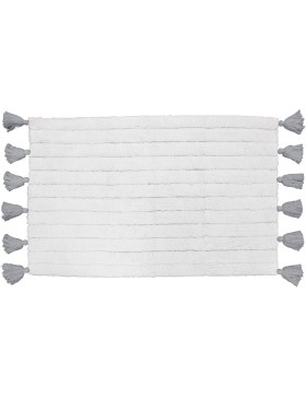 copy of Rechteckiger Fransenteppich 50 x 80 cm - Nara aus Baumwolle und Polyester_