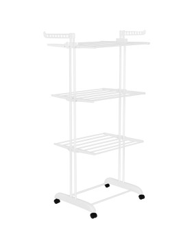 Stendibiancheria su ruote, 3 ripiani
