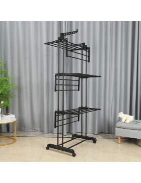 Stendibiancheria su ruote, 3 ripiani