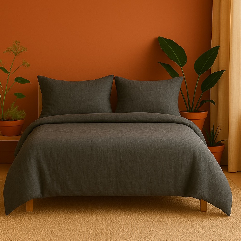 Completo letto in garza di cotone 240x260cm