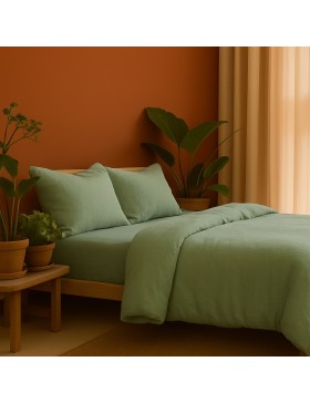 Completo letto in garza di cotone 240 x 220 cm