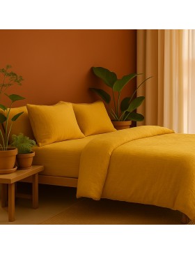 Completo letto in garza di cotone 240 x 220 cm