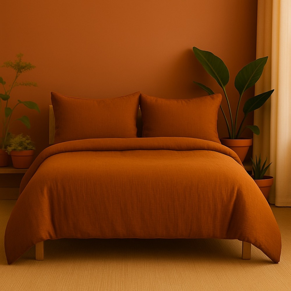 Completo letto in garza di cotone 240 x 220 cm