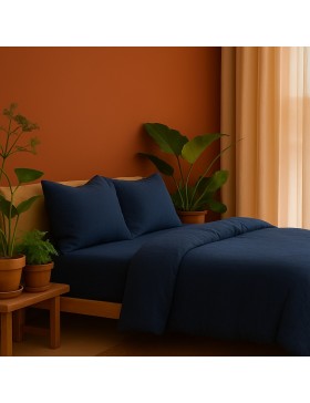 Completo letto in garza di cotone 240 x 220 cm