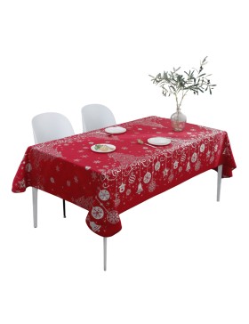 Tovaglia natalizia – Impermeabile – 100% poliestere – Antimacchia e lavabile – Festivo Natale