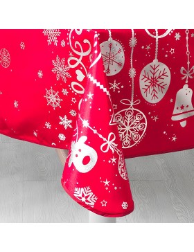 Nappe de Noël – Imperméable – 100% Polyester – Anti-Taches et Lavable – Festifs de Noël