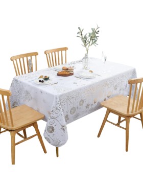 Tovaglia natalizia – Impermeabile – 100% poliestere – Antimacchia e lavabile – Festivo Natale